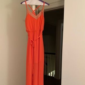 Peach maxi dress